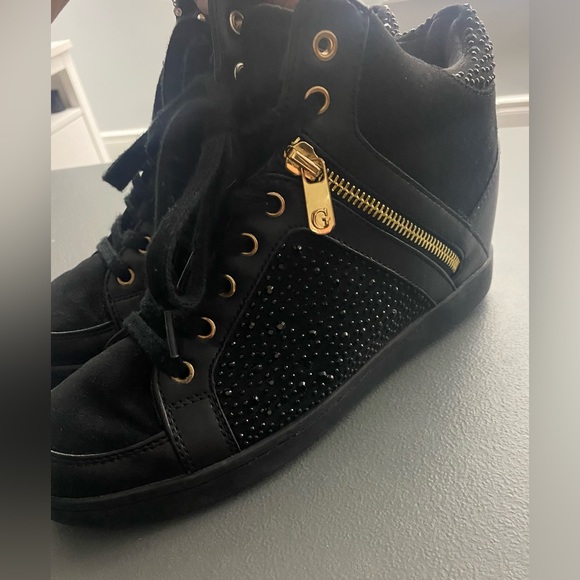 Guess size 8 heel sneaker bling gem - Picture 3 of 10
